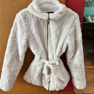 Kids Cream Faux Fur Jacket